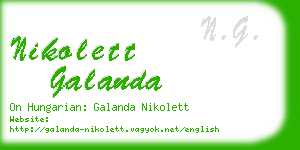nikolett galanda business card